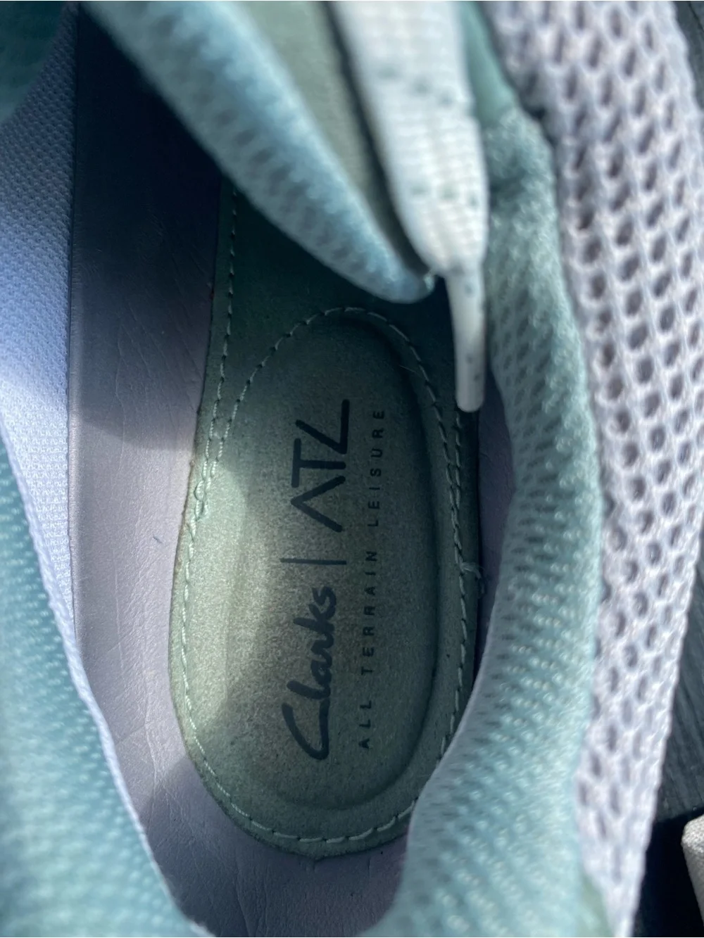 Clarks Men’s Blue and Light Gray Suede Mesh Sneakers